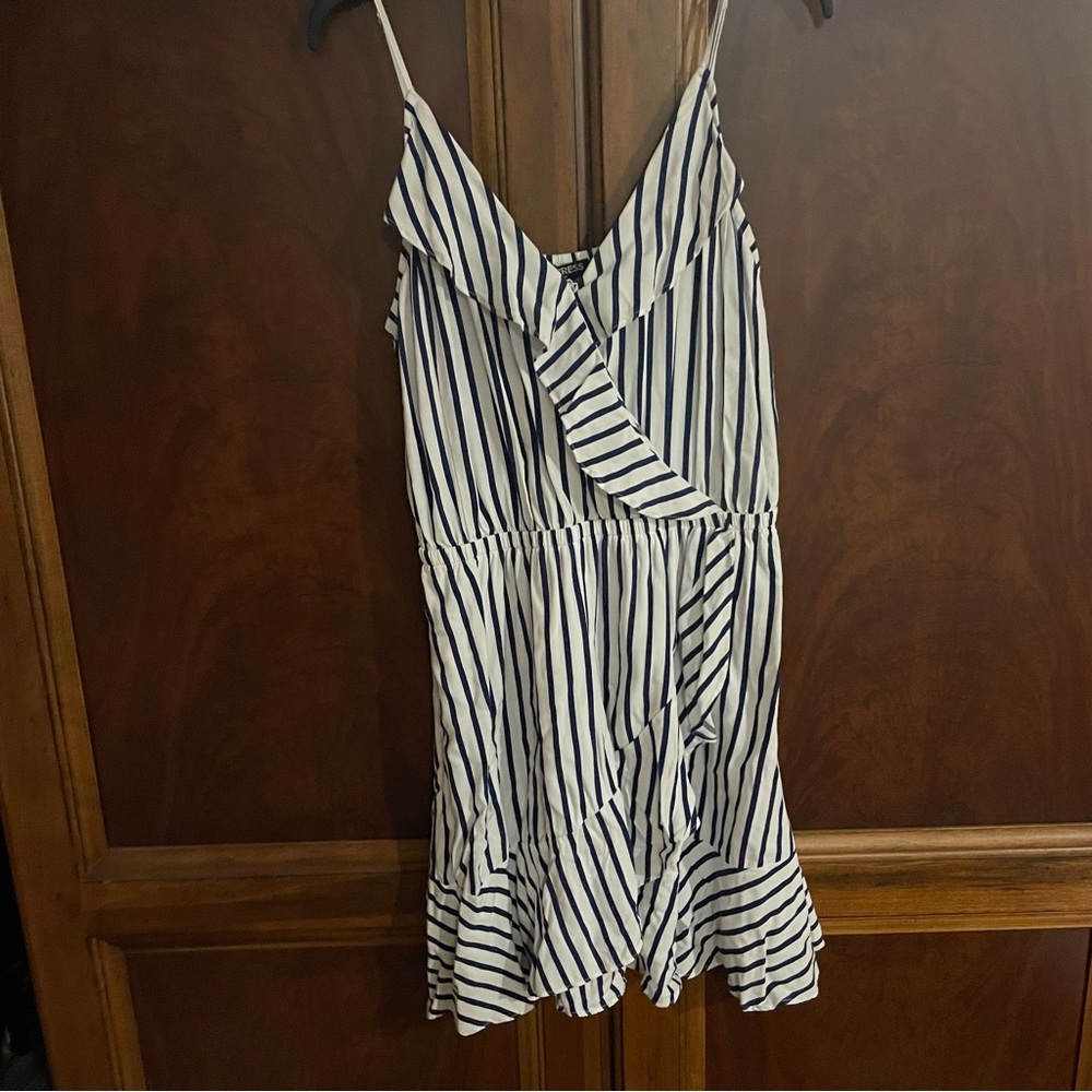 Express Striped Wrap Front Dress- Size M